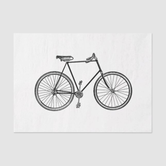 Vintage Bicycle Bike Ephemera Decoupage Tissue Paper (Front)