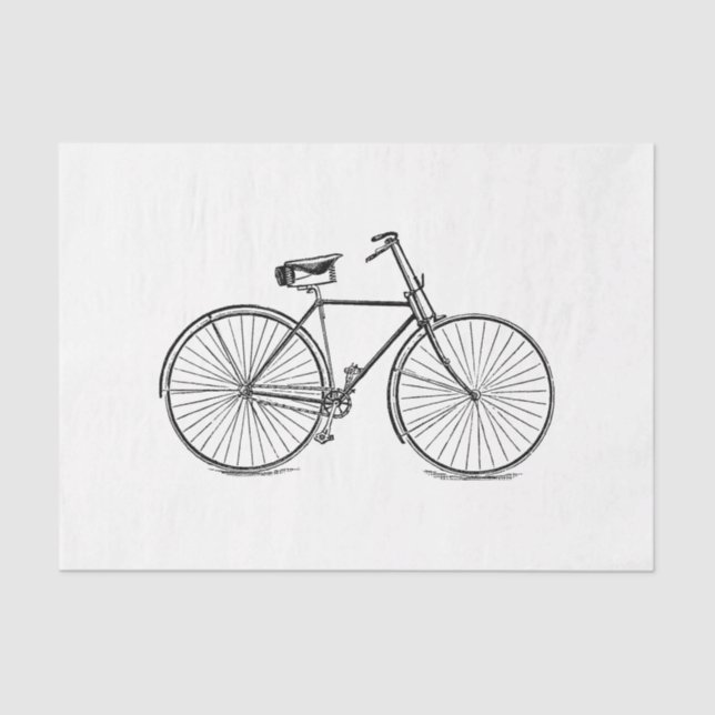 Vintage Bicycle Bike Ephemera Decoupage Tissue Paper (Front)