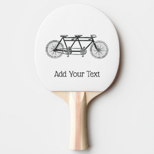 Vintage Bicycle Built For Two / Tandem Bike Ping Pong Paddle