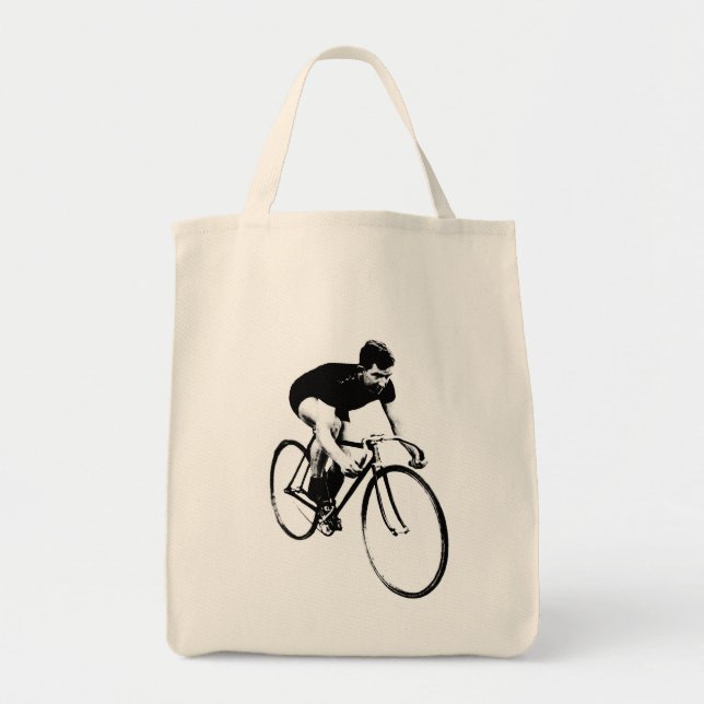 Vintage Bicycle Canvas Tote (Front)