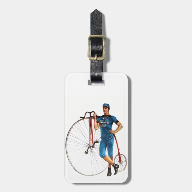 Vintage Bicycle Championship Luggage Tag (Front Vertical)
