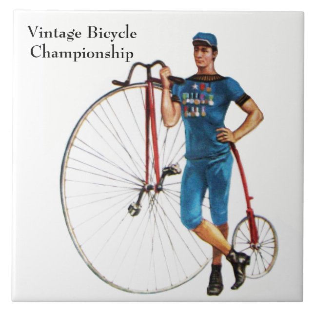 Vintage Bicycle Championship Tile (Front)