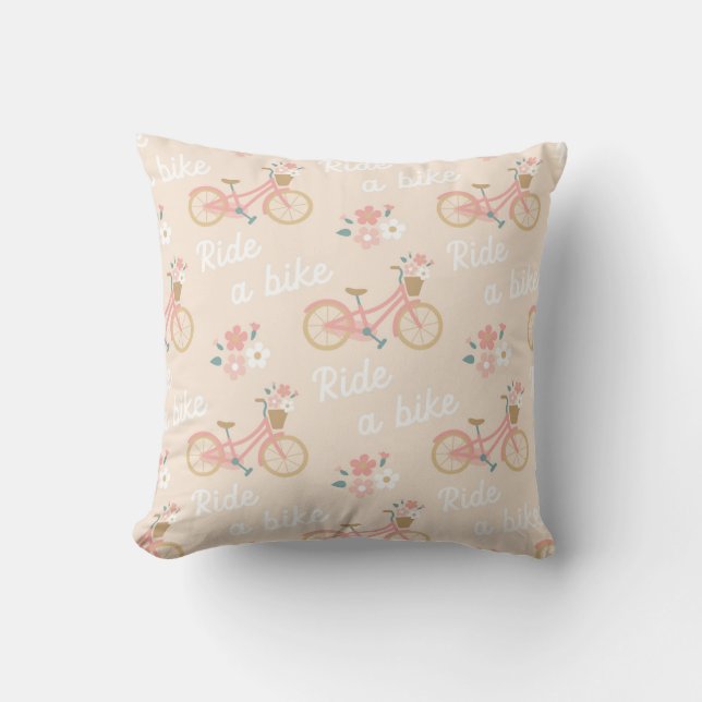Vintage Bicycle Charm Cushion (Front)