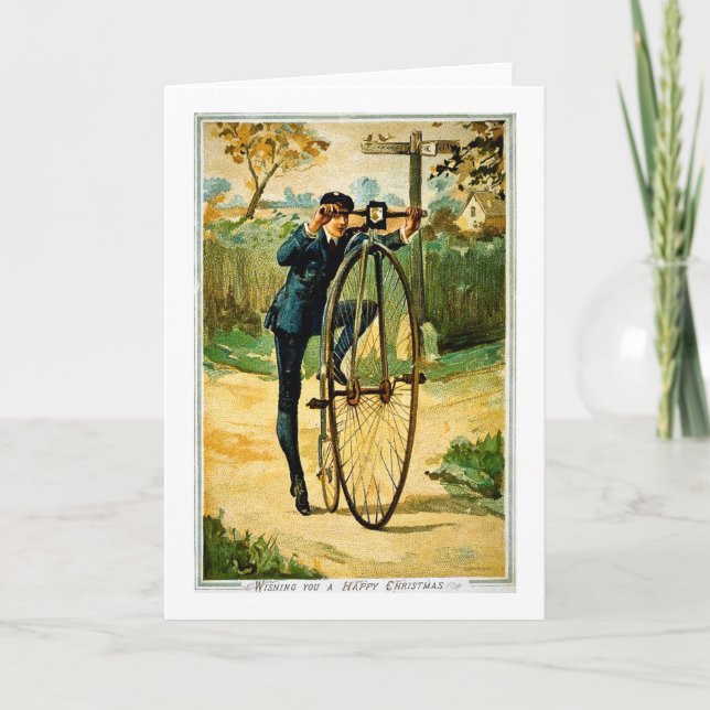 Vintage Bicycle Christmas Card (Front)