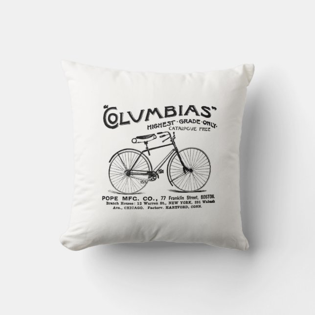 Vintage Bicycle Cushion (Front)