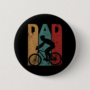 Vintage Bicycle Dad Cycling Cyclist Daddy Father&# 6 Cm Round Badge