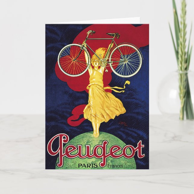 Vintage Bicycle Gifts - Cycles Peugeot Card (Front)