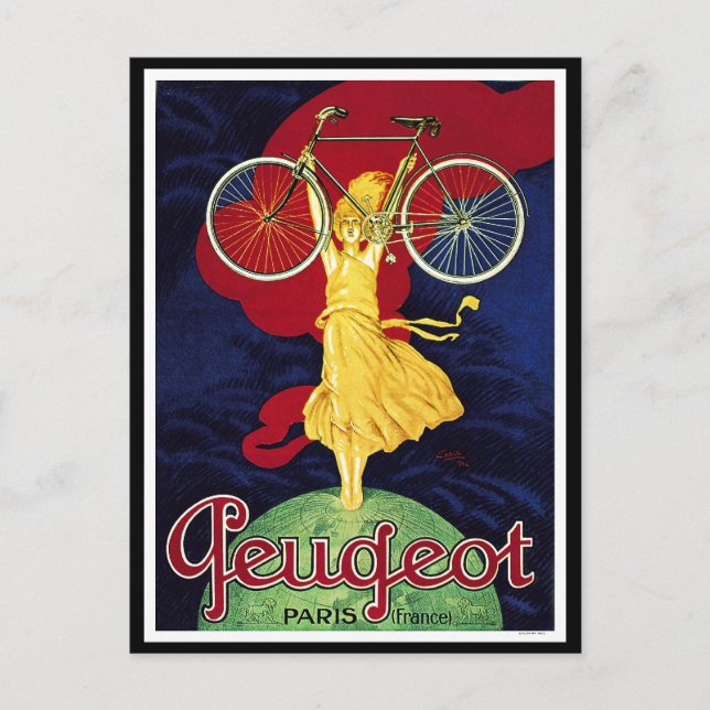 Vintage Bicycle Gifts - Cycles Peugeot Postcard (Front)