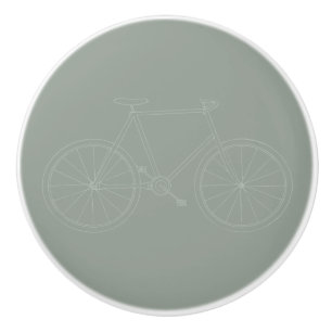 Vintage Bicycle Illustrated Bike Art CUSTOM COLOR Ceramic Knob
