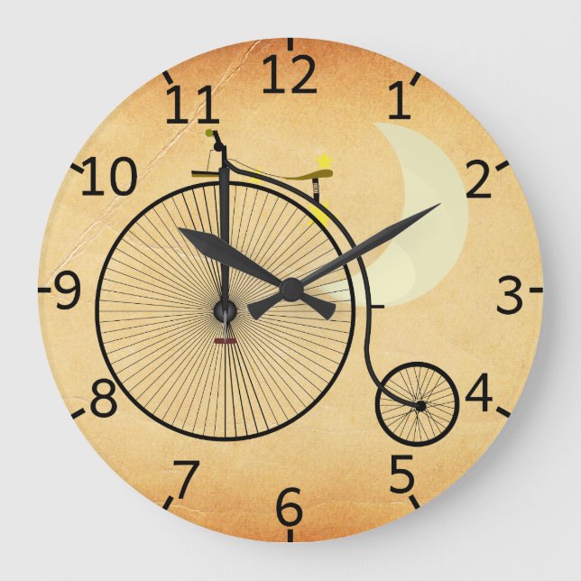 Vintage Bicycle Large Clock (Front)