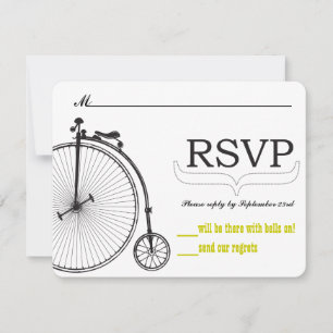 Vintage Bicycle Love RSVP-size for RSVP Envelopes