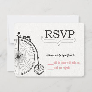 Vintage Bicycle Love RSVP-size for RSVP Envelopes Card