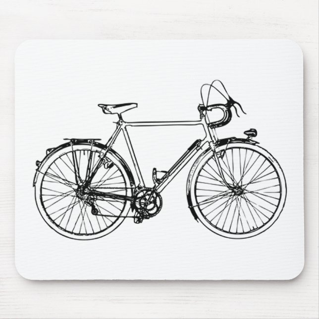 Vintage Bicycle Mouse Mat (Front)