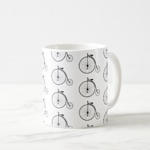 Vintage Bicycle Pattern Coffee Mug
