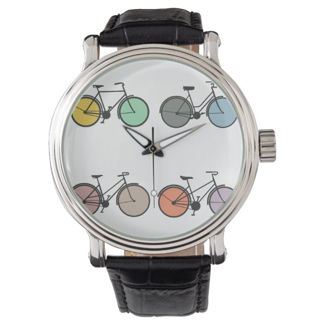 Vintage Bicycle Pattern Watch (Front)