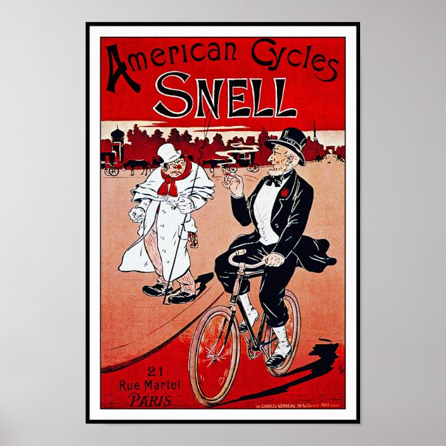 Vintage Bicycle Poster:  American Cycles Snell Poster (Front)