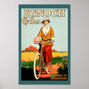 Vintage Bicycle Poster - Kynoch Cycles