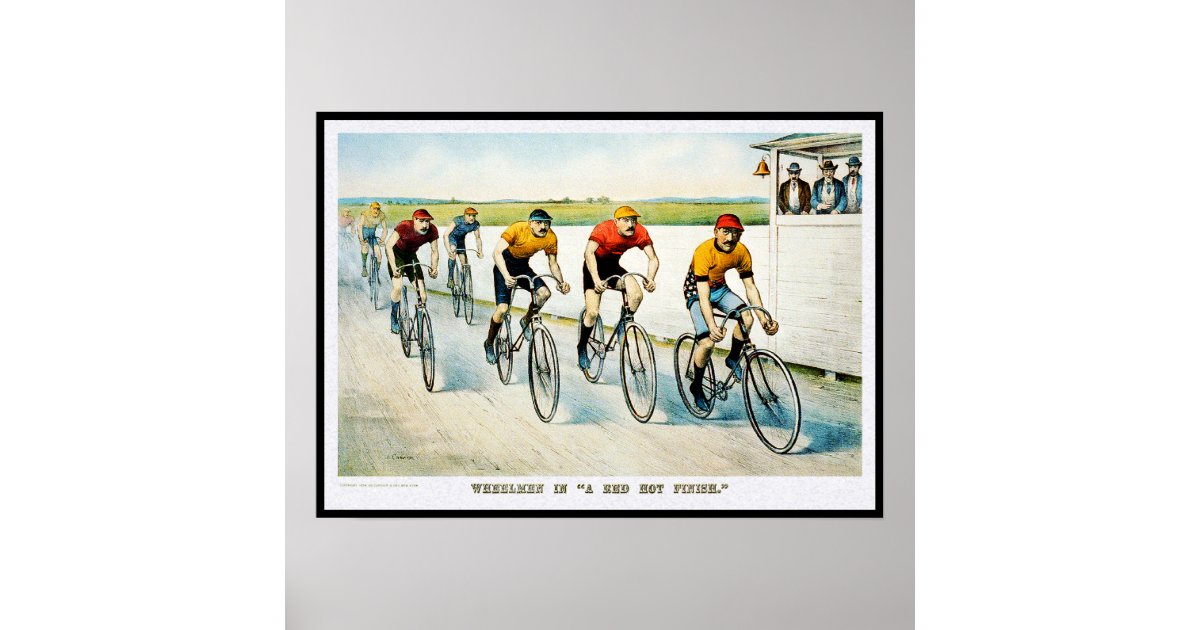 Vintage Bicycle Poster Print | Zazzle.co.uk