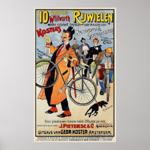 Vintage Bicycle Poster: Whitworth Rijwielen Poster