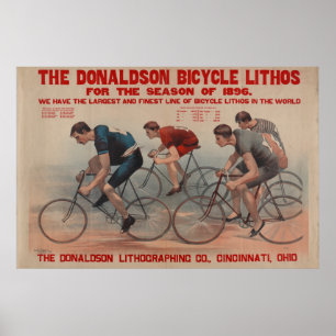 Vintage Bicycle Race Donaldson Ad Art Poster