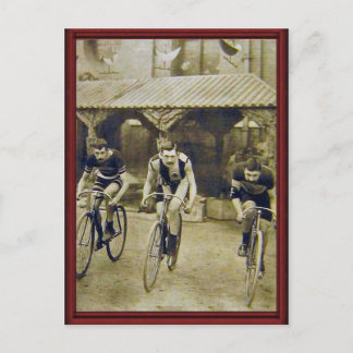 Vintage bicycle race postcard