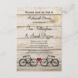 Vintage Bicycle Rehearsal Dinner Invitations