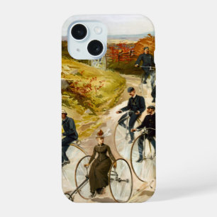Vintage Bicycle Ride in the Country iPhone 15 Case