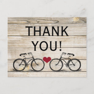 Vintage Bicycle Thank You Wedding Postcards
