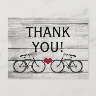 Vintage Bicycle Thank You Wedding Postcards
