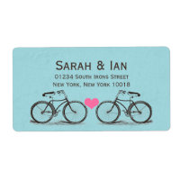 Vintage Bicycle Wedding Address Labels