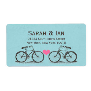 Vintage Bicycle Wedding Address Labels