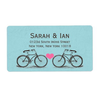 Vintage Bicycle Wedding Address Labels