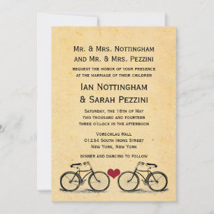 Vintage Bicycle Wedding Invitations
