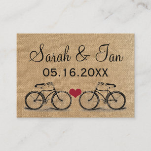 Vintage Bicycle Wedding Place Cards