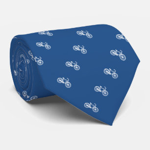 Vintage Bicycle with Basket Grey Pattern Tie