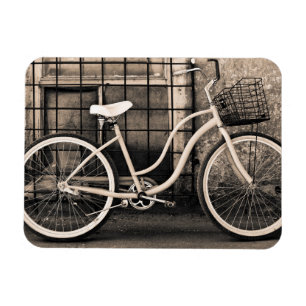 Vintage Bicycle With Basket Magnet