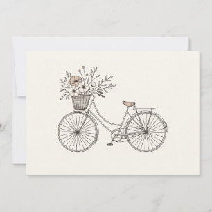 Vintage Bicycle with Blooming Basket Invitation