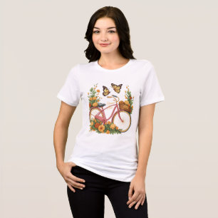 Vintage Bicycle with Flowers Women’s T-Shirt Flo Tri-Blend Shirt