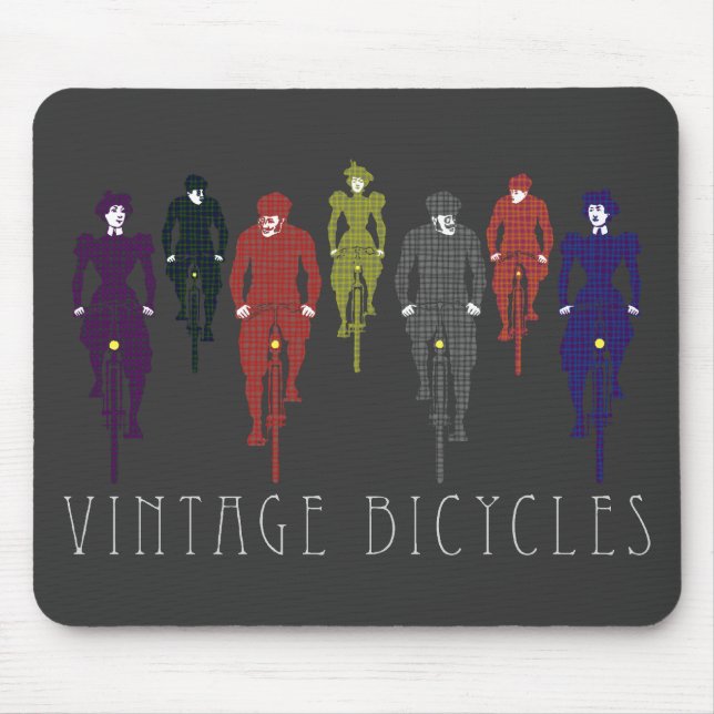 Vintage bicycles mouse mat (Front)