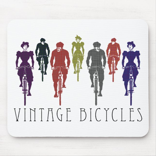 Vintage bicycles mouse mat (Front)