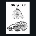 Vintage Bicycles Poster<br><div class="desc">Bicycles have come a long way over the century. Here are some great retro vintage style bikes for your home decor. Create a bicycle themed collection. make a grouping of 3 related bicycle posters.</div>