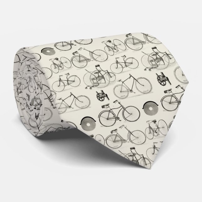 Vintage Bicycles Tie (Rolled)