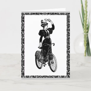 Vintage Bicyclist Postcard
