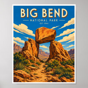 Vintage Big Bend National Park Travel Poster