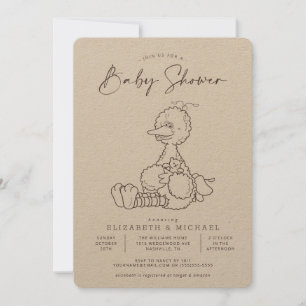 Vintage Big Bird Baby Shower Invitation