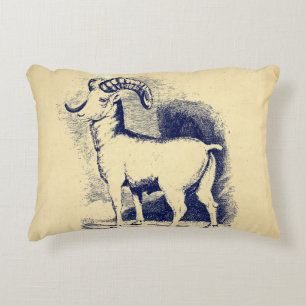 VINTAGE BIG HORN SHEEP DECORATIVE CUSHION
