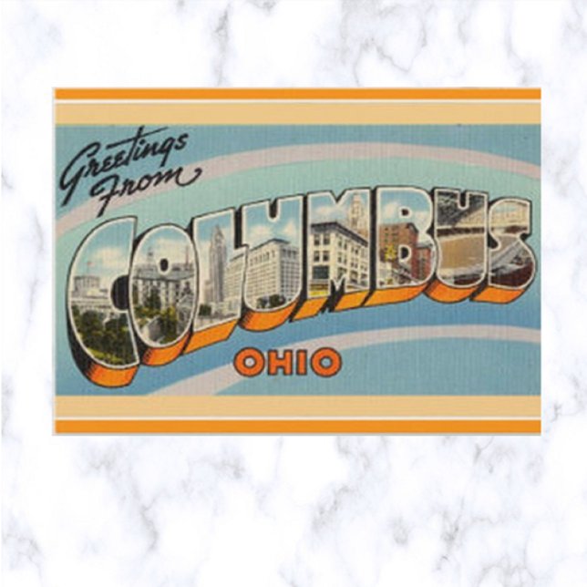 Vintage Big Letter Columbus Ohio Postcard (Creator Uploaded)