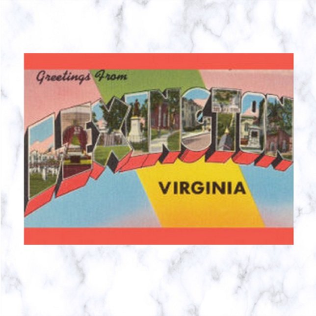 Vintage Big Letter Lexington Virginia Postcard (Creator Uploaded)
