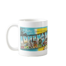 vintage Big Letter Postcard ARKANSAS