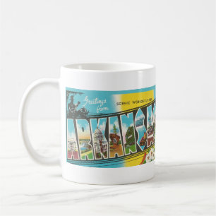 vintage Big Letter Postcard ARKANSAS Coffee Mug